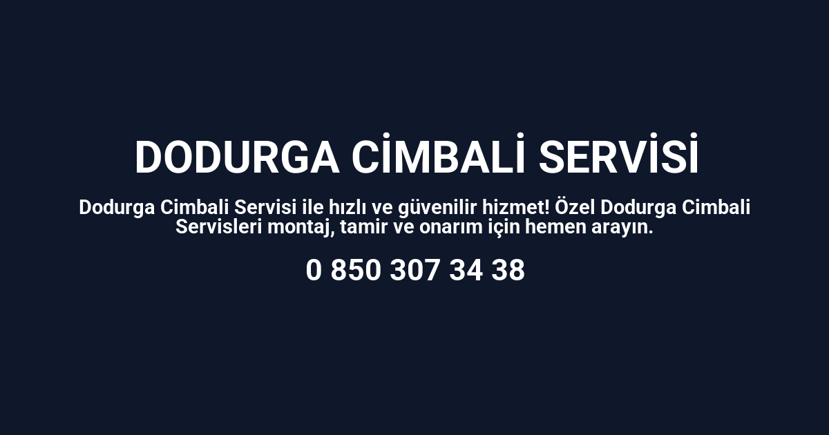 Dodurga Cimbali Servisi